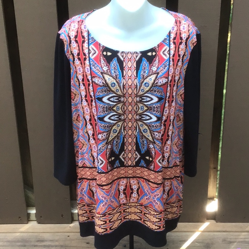 70’s Vibe Rafaella Tunic Blouse